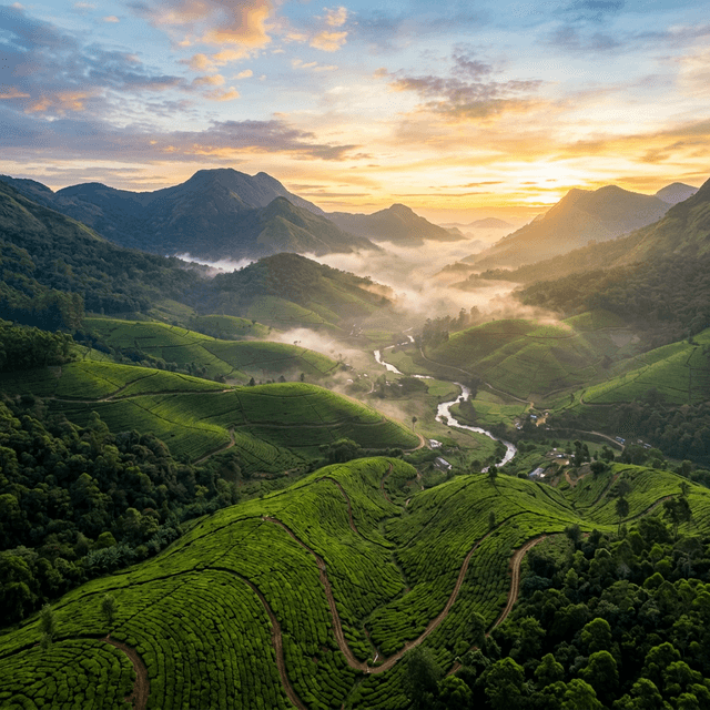 Lush green Indian landscape representing sustainability